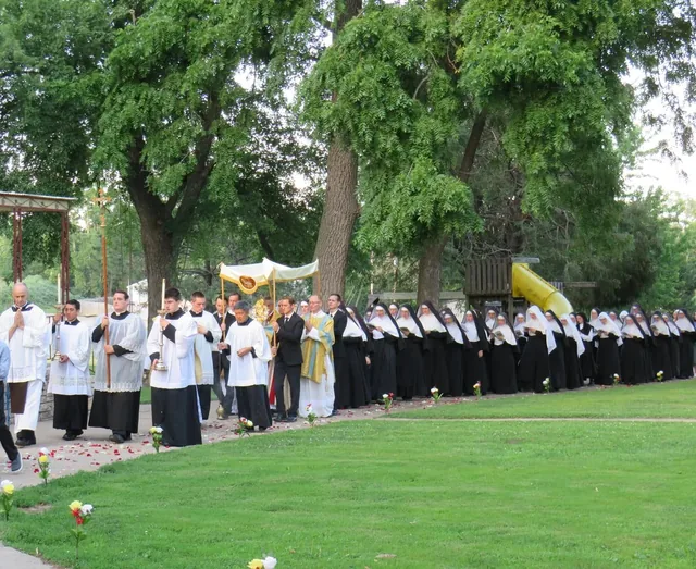 The Sisters taking part in a solemn procession.