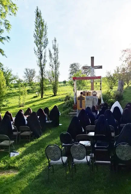 Mass offered on the convent grounds.